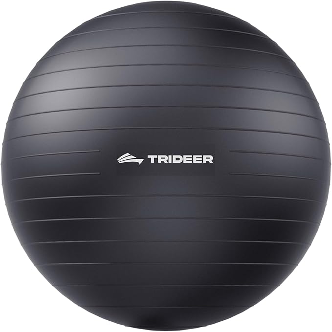 Extra Thick Yoga Ball Exercise Ball, 5 Sizes Gym Ball, Heavy Duty Ball Chair for Balance, Stability, Pregnancy, Quick Pump Included