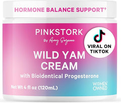 Wild Yam Cream - Natural Hormone Balance for Women - PMS, Fertility, Perimenopause, Menopause - Bioidentical Cream - Unscented, 4 oz