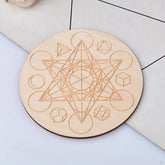 Seven Chakra Healing Stone Wood Plate