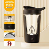 450ml USB Rechargeable Electric Protein Shaker Bottle
