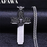 Christian Bible Cross Pendant Necklace