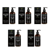 Six bottles of Collagen Anti-Cellulite Massage Oil with black boxes are arranged in two rows of three on a white background. Each pump bottle targets cellulite and nourishes dry skin, leaving it firm, glowing, and revitalized.