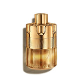 Azzaro - Forever Wanted Elixir by Showlu Well Nation Store features a gold cylindrical bottle with a textured center and embossed branding, holding 100ml men's cologne with raspberry, cardamom, and leather notes.