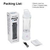 6 Blades Electric Juicer Cup 2 Cups For Travel Portable Juicer Mixer Usb Charge Fresh Fruit Juice Personal Blender Smoothie