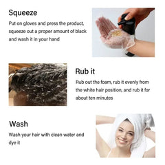 Meidu 3 In 1 Instant Coloring Shampoo Natural Black Color for Men Women Hair Dye Herbal Brown Purple Hair Dye Hair Dye Shampoo - Showlu Well Nation Store