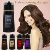 Nova Hair Dyeing Hair Care Shampoo 3 - in - 1 Natural Fast White Hair Dyed Black Hair Dye Lasting Convenience Men Women Hair Care - Showlu Well Nation Store
