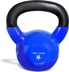 Yes4All 5 - 65lbs Kettlebells Vinyl Coated Cast Iron for Dumbbell Weights Exercises, Gym, Fitness, Full Body Workout Equipment Push up, Grip and Strength Training - Showlu Well Nation Store