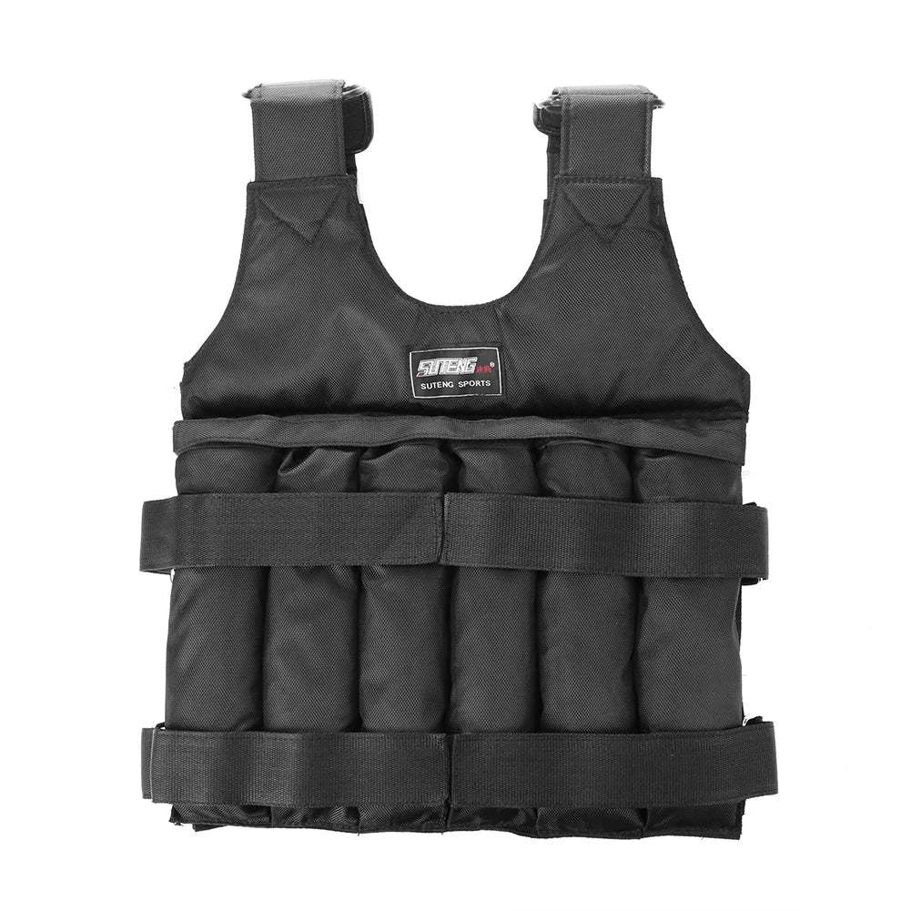 1 - 110LBS Adjustable Weighted Vest Running Loading Weighted Vest Training Workout Fitness Adjustable Waistcoat Jacket Man Women - Showlu Well Nation Store