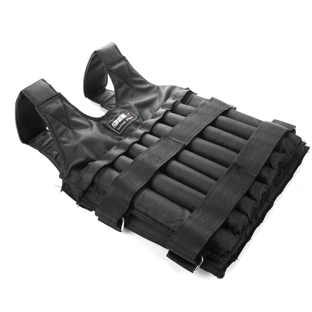 1 - 110LBS Adjustable Weighted Vest Running Loading Weighted Vest Training Workout Fitness Adjustable Waistcoat Jacket Man Women - Showlu Well Nation Store