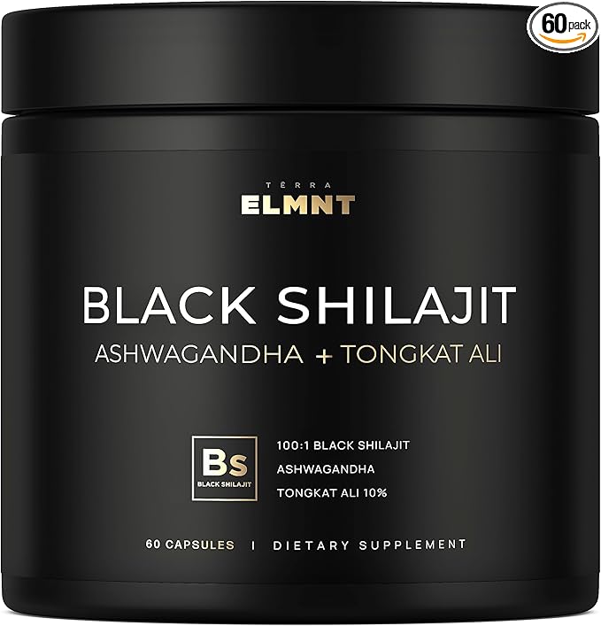 103,800mg Black Shilajit for Men 100x Strength w. Ashwagandha & Tongkat Ali 10% Extract - Ultra Pure Himalayan Shilajit Capsules 60% Fulvic Acid - Energy, Stamina & Performance Mens Health Supplement - Showlu Well Nation Store