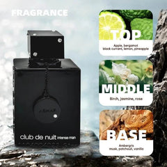 105ML Armaf Club De Nuit Intense Man Eau De Toilette Woody Spicy Attract Women Long - lasting Fragrance Perfect For All Occasions - Showlu Well Nation Store