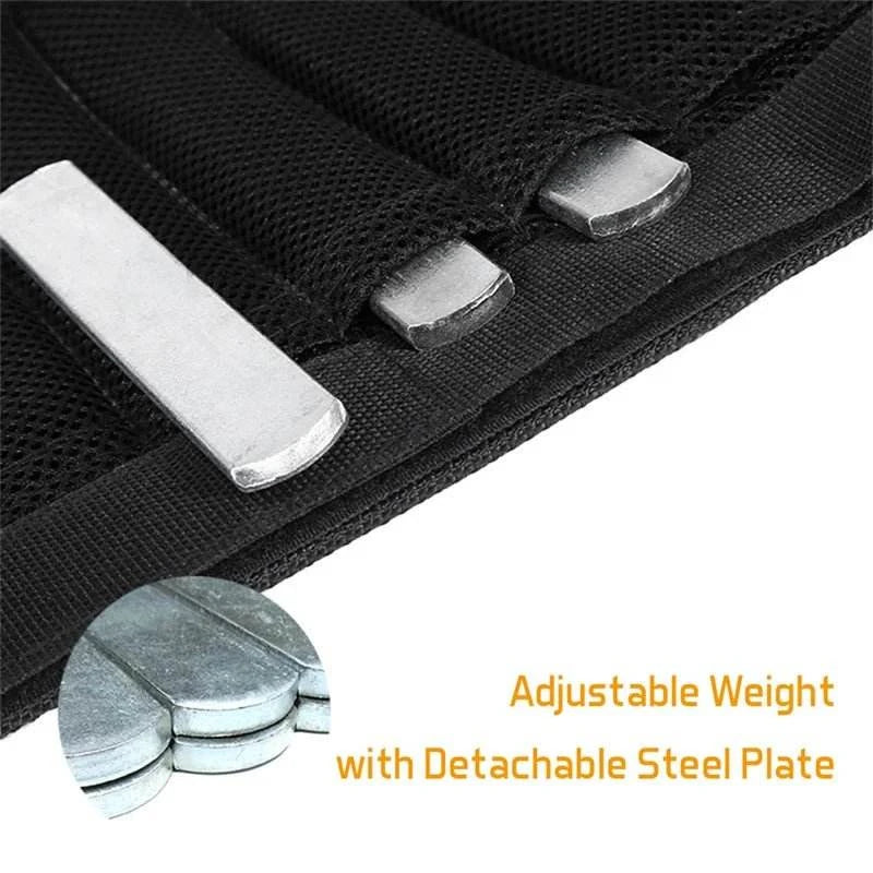 15 - 50kg Adjustable Weight Vest Weighted Fitness Training Set With Steel Plate Weighted Bracelet Ankle Bodybuilding Accessories - Showlu Well Nation Store