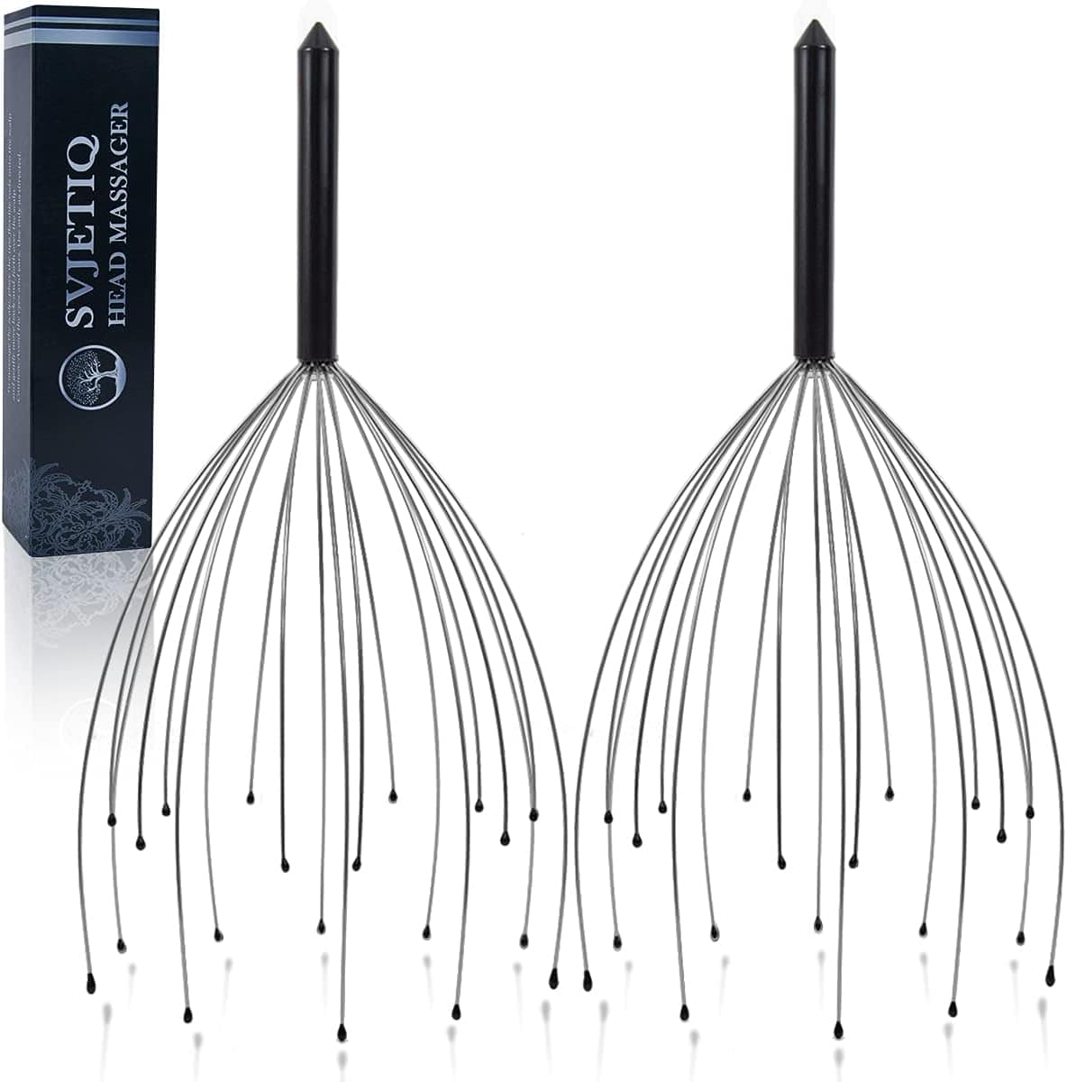 2 Pack Head Massager Scalp Massager 20 Fingers Handheld Head Massager Scalp Stress Relax for Deep Relaxing, Stocking Stuffers and Gadgets for Men - Showlu Well Nation Store
