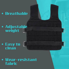 20KG Loading Weight Vest Boxing Train Fitness Equipment Gym Adjustable Waistcoat Exercise Sanda Sparring Protect Sand Clothing - Showlu Well Nation Store