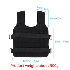 20KG Loading Weight Vest Boxing Train Fitness Equipment Gym Adjustable Waistcoat Exercise Sanda Sparring Protect Sand Clothing - Showlu Well Nation Store