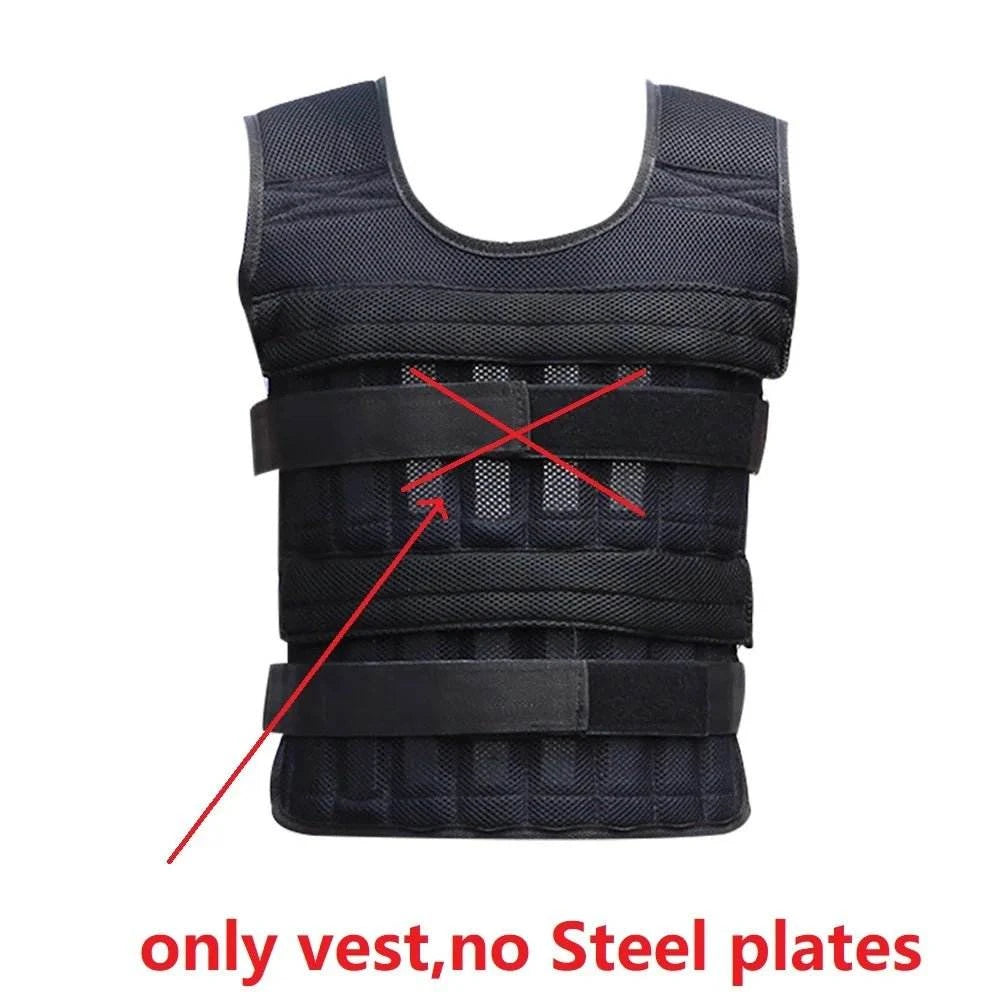 20kg Loading Weighted Vest Adjustable Loading Weight Jacket Boxing Running Sling Weight Training Workout Fitness Exercise Vest - Showlu Well Nation Store