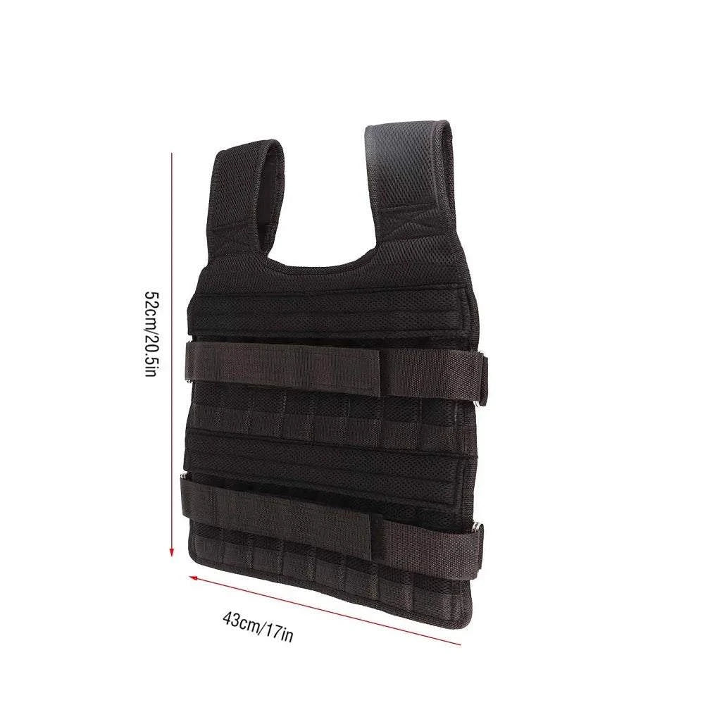 20kg Loading Weighted Vest Adjustable Loading Weight Jacket Boxing Running Sling Weight Training Workout Fitness Exercise Vest - Showlu Well Nation Store