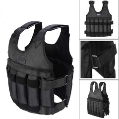 20kg/50kg Run Loading Weighted Vest Adjustable Exercise Training Fitness Jacket Gym Workout Boxing Vest Weight Waistcoat - Showlu Well Nation Store