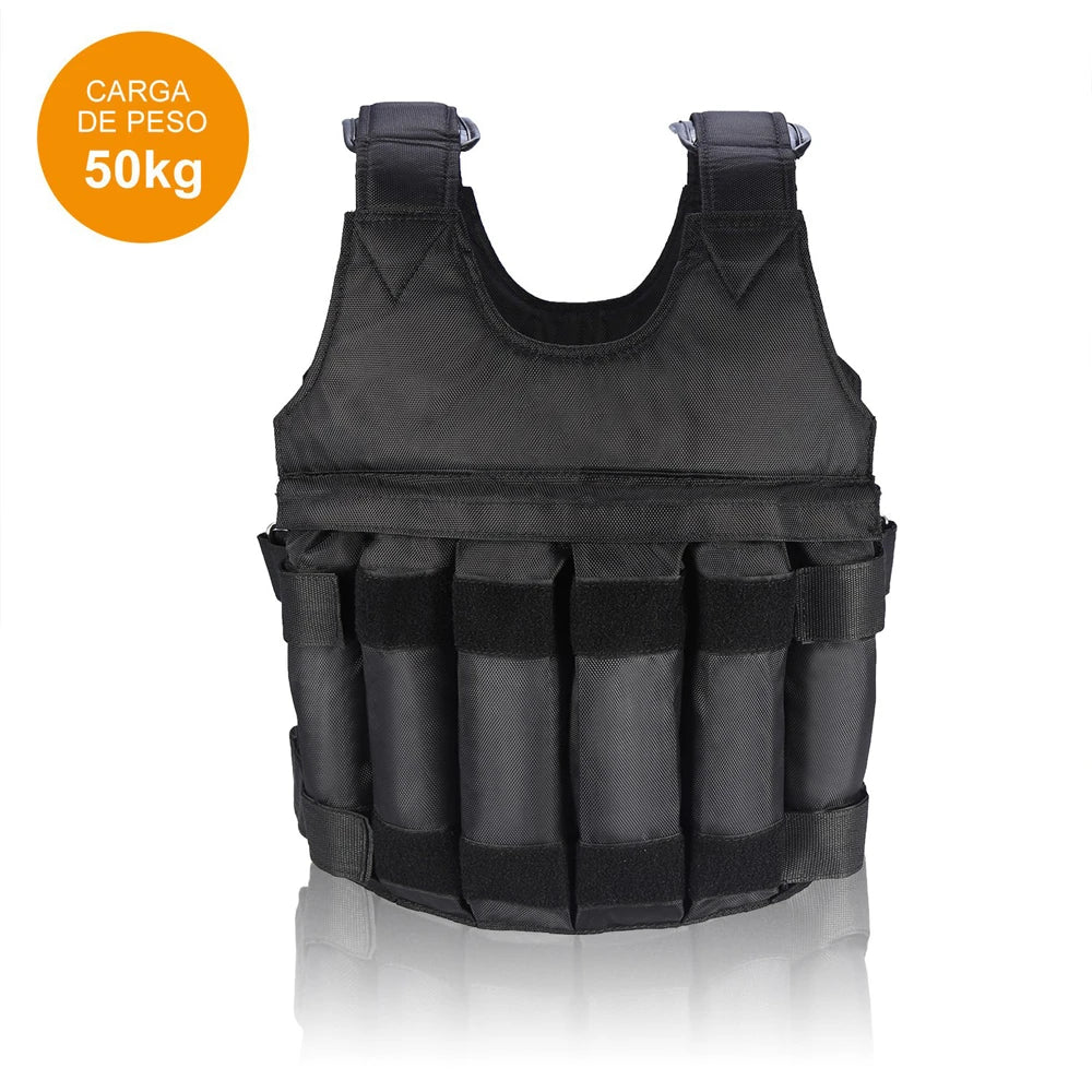 20kg/50kg Run Loading Weighted Vest Adjustable Exercise Training Fitness Jacket Gym Workout Boxing Vest Weight Waistcoat - Showlu Well Nation Store