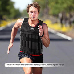20kg/50kg Run Loading Weighted Vest Adjustable Exercise Training Fitness Jacket Gym Workout Boxing Vest Weight Waistcoat - Showlu Well Nation Store