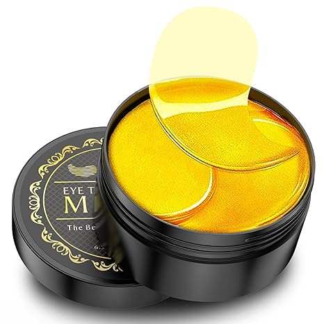 24K Gold Under Eye Patches - 60 Pack for Puffy Eyes, Dark Circles, Bags & Wrinkles with Collagen & Hyaluronic Acid - Showlu Well Nation Store
