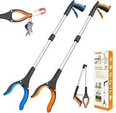 32" Grabber Reacher Tool, 2 - Pack Foldable Reacher Grabber Pickup Tool with 360° Rotating Jaw & Magnet, Trash Picker Upper Grabber, Lightweight Grabbers for Seniors Heavy Duty - Showlu Well Nation Store