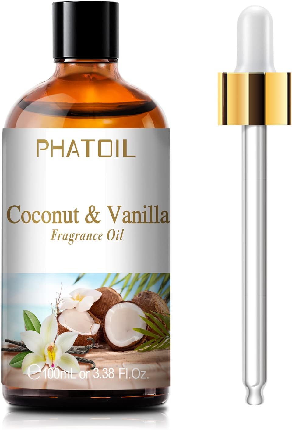 3.38FL.OZ Coconut & Vanilla Fragrance Oils for Aromatherapy, Essential Oils for Diffusers for Home, Perfect for Diffuser, Yoga, DIY Candle and Soap Making - 100ml - Showlu Well Nation Store