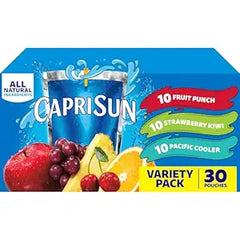 Fruit Punch, Strawberry Kiwi and Pacific Cooler Flavored Juice Drink Blend Variety Pack, 30 ct Box, 6 fl oz Pouches