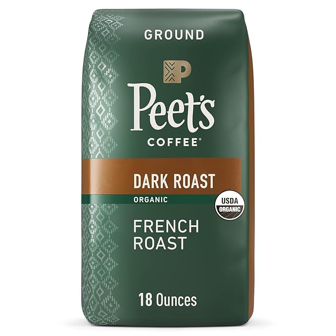 USDA Organic Dark Roast Ground Coffee - French Roast 18 Ounce Bag