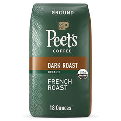 USDA Organic Dark Roast Ground Coffee - French Roast 18 Ounce Bag