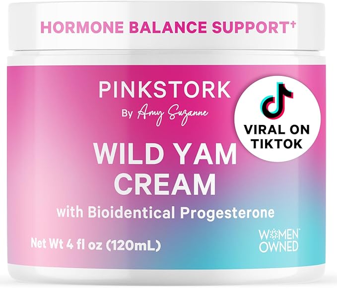 Wild Yam Cream - Natural Hormone Balance for Women - PMS, Fertility, Perimenopause, Menopause - Bioidentical Cream - Unscented, 4 oz