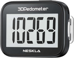 3D Pedometer for Walking, Simple Step Counter with Large Digital Display, Step Tracker with Removable Clip Lanyard, Accurately Track Steps for Men Women Kids Adults Seniors
