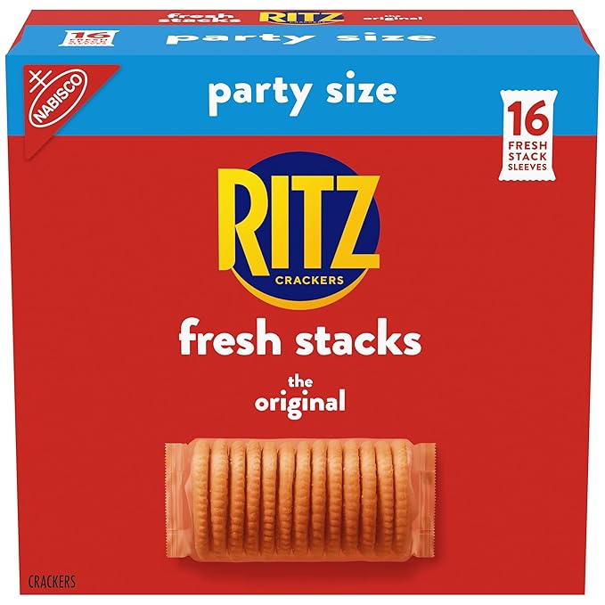 Fresh Stacks Original Crackers, Party Size, Travel Snacks, 23.7 oz (16 Multi Snack Packs)