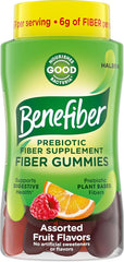 Benefiber Prebiotic Fiber Supplement Gummies, Assorted Fruit Flavor (81 count), provide 6g of plant-based prebiotic fiber per serving and support digestive health.
