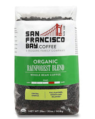 Coffee - Medium-Dark Roast Whole Bean Coffee - Organic Rainforest Blend (2 lb bag) - UDSA Organic