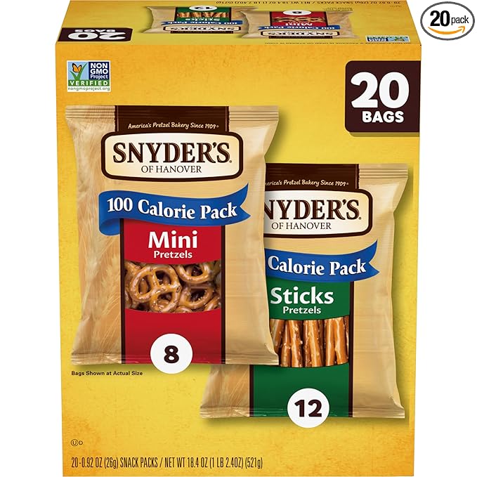 variety Pack Pretzels, 20 Count 0.92 Oz