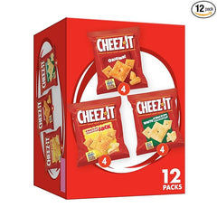 Cheese Crackers, Baked Snack Crackers, Lunch Snacks, Variety Pack, 12.1oz Box (12 Packs)