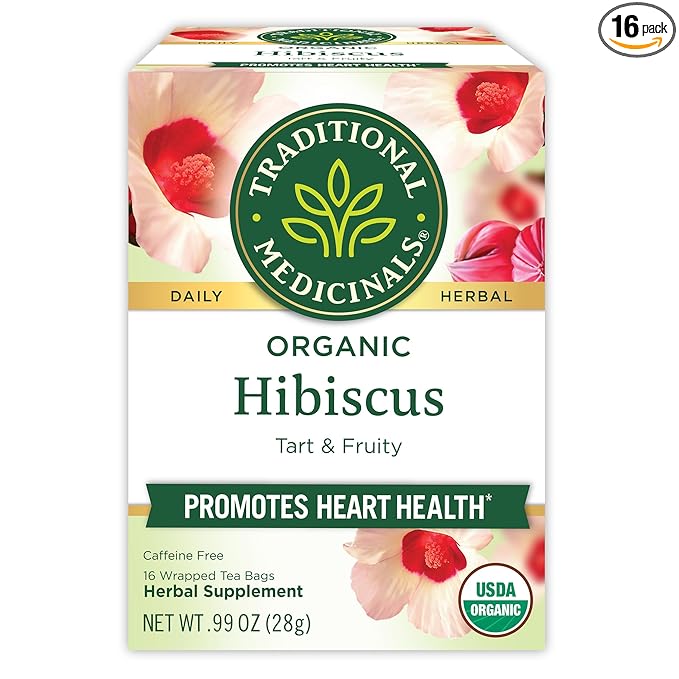 Tea, Organic Hibiscus, Supports Your Cardiovascular System, 16 Tea Bags Visit the Traditional Medicinals Store