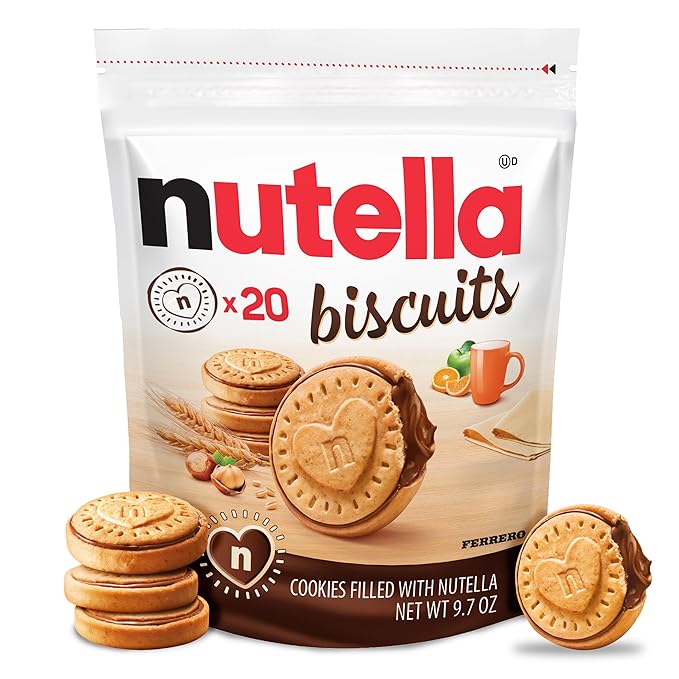 Biscuits, 20 Count Cookies, Hazelnut Spread with Cocoa, Kids Snacks, 9.7 oz