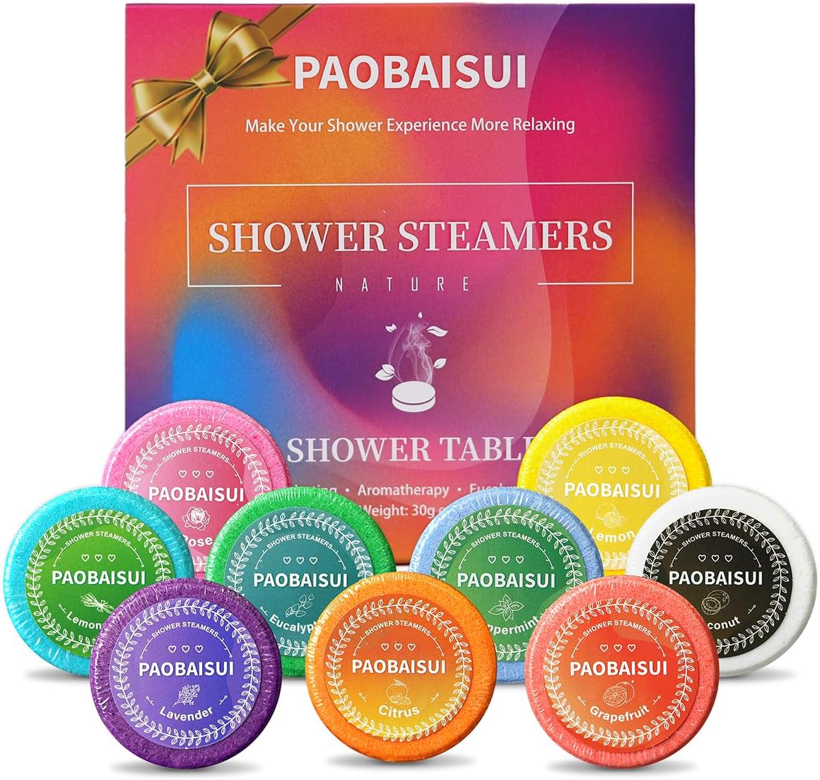 9 Pack Shower Steamers Aromatherapy Shower Tablets Birthday Gifts for Women, Bath Bombs Gifts for Her,Spa Gifts for Women,Vapor Shower Accessories with Essential Oils Stress Relief - Showlu Well Nation Store