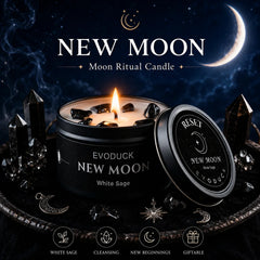 New Moon Crystal Energy Scented Candle
