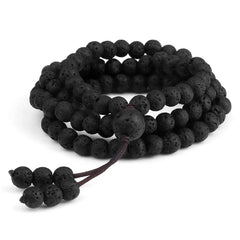 Natural Lava Stone Mala Bracelet