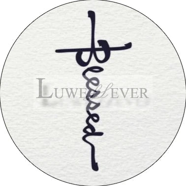 God Bless Cross Glass Jewelry Cabochons