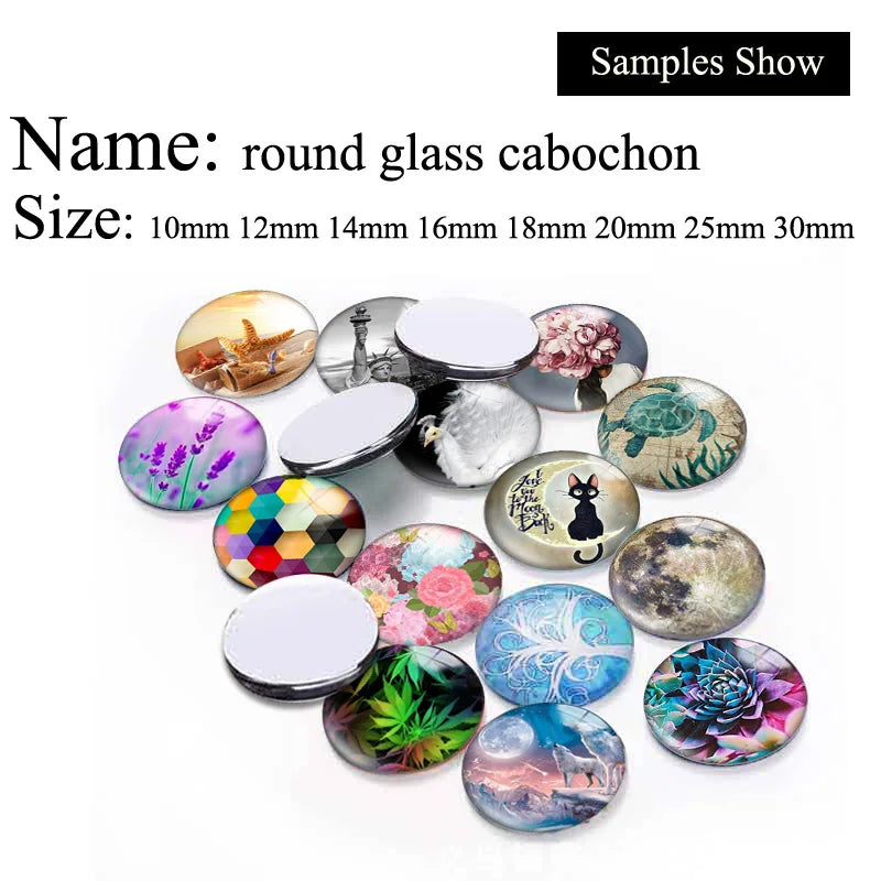 God Bless Cross Glass Jewelry Cabochons