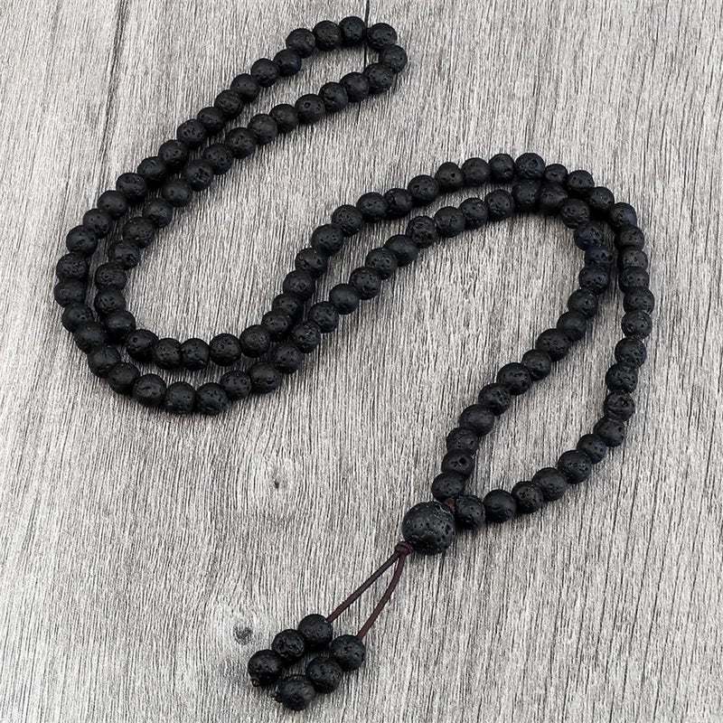 Natural Lava Stone Mala Bracelet