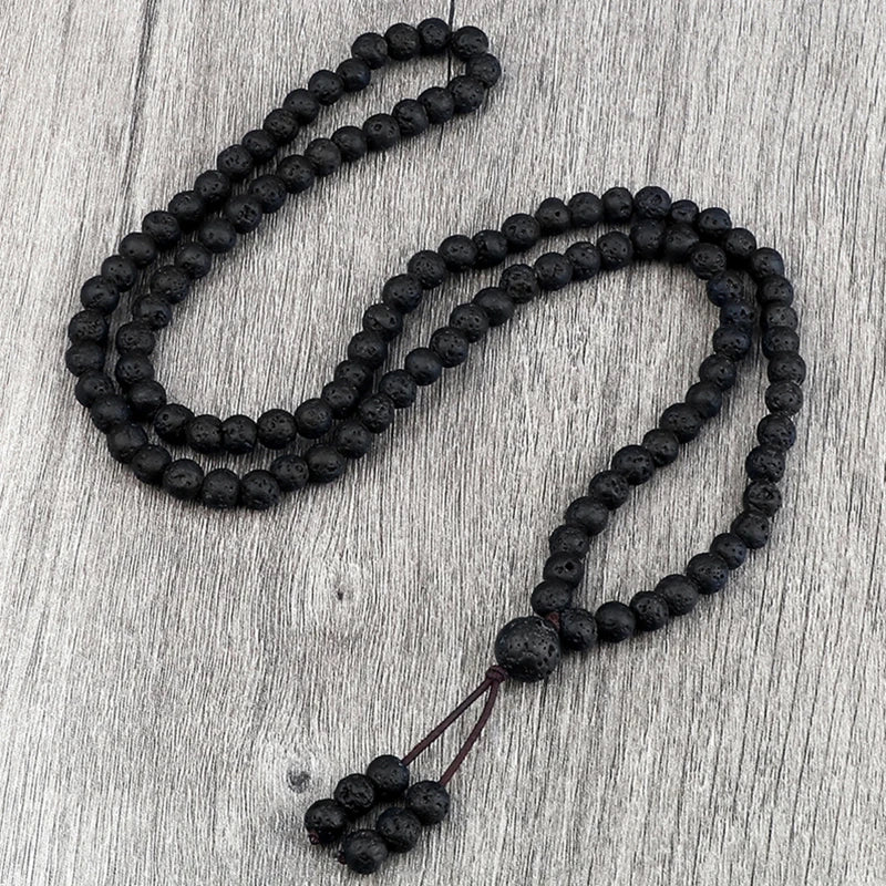 Natural Lava Stone Mala Bracelet