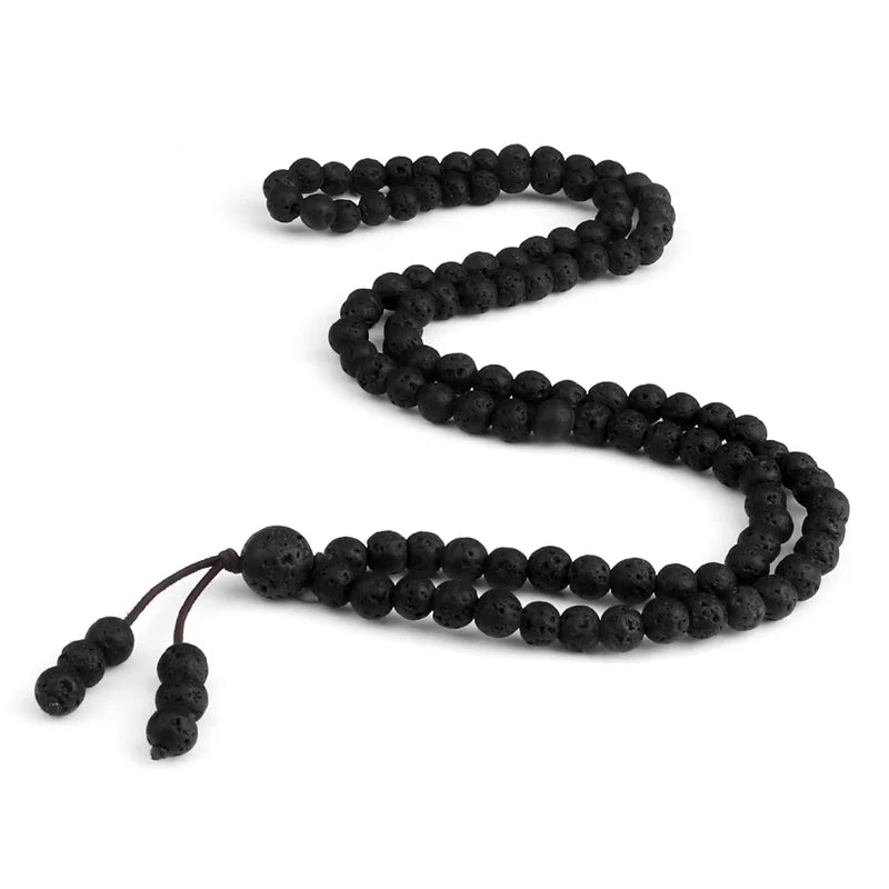 Natural Lava Stone Mala Bracelet