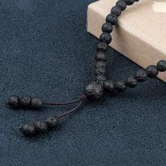 Natural Lava Stone Mala Bracelet