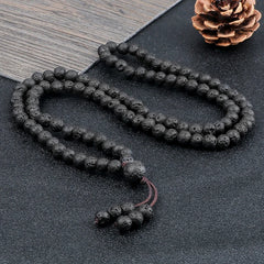 Natural Lava Stone Mala Bracelet