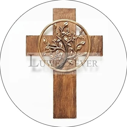 God Bless Cross Glass Jewelry Cabochons